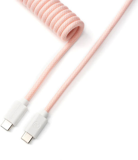 Keychron Spiral USB 2.0 Cable USB-C male - USB-C Ροζ