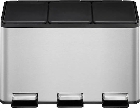 Eko Inox Grey 10L Waste Bin
