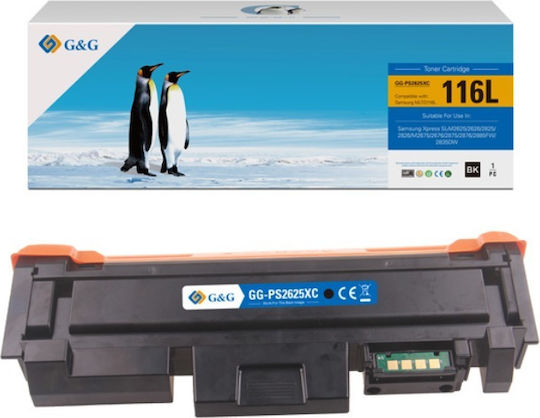 G&g Samsung Mlt-d116l Black 3k Gg-ps2625xc