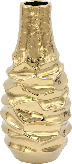 Keramikvase Φ14x30 cm Gold Keskor 63031