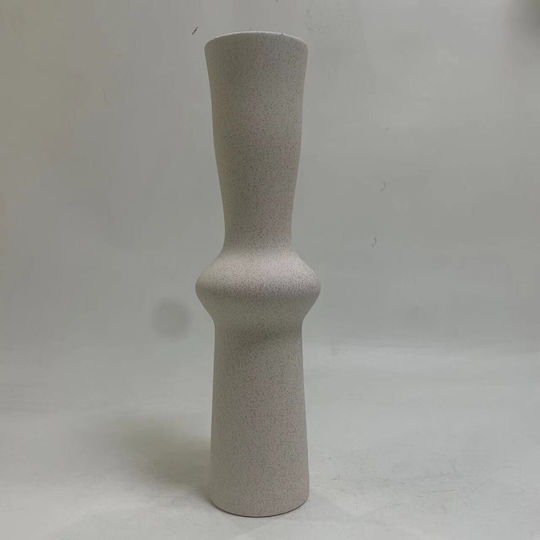Homemarkt Επιτραπεζιο Κεραμικο Διακοσμητικο Scepter Hm4637.01 Κρυσταλλικο Υπολευκο Φ14x50υεκ
