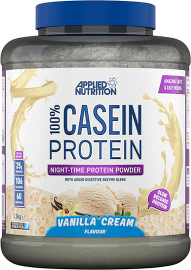 Applied Nutrition 100% Casein Χωρίς Γλουτένη με Γεύση Vanilla Cream 1.8kg