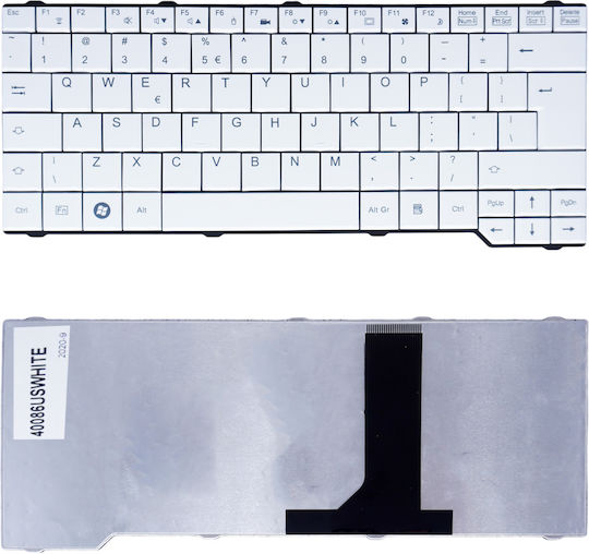Laptop Keyboard Fujitsu V6515 Pi3560 V6535 V6545 V6555 D9510 P5710 Pa3515 Pa3553 Pi3540 Pi3525 V6505 V6515 Sa3650 V080228bk1 V080229ek1-xx​ Nsk-f3p0l US White Code 40086uswhite