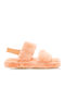 Winter Damen Hausschuhe mit Fell Orange