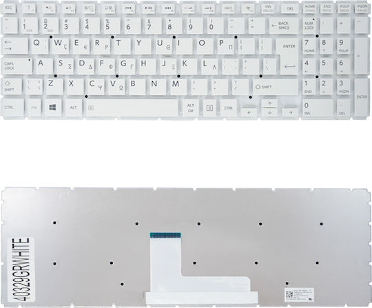 Greek Keyboard Laptop Toshiba Satellite L50-b-1k0 L50-b-163 L50-b-1cd L50-b 2gh C55-c5232 C55-c L55-c L55d-c L50-c-115 C55-c-1dw L50-b-1k1 Code 40329grwhite