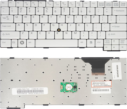 Laptop Keyboard Fujitsu E8010 E8110 E8210 E8310 E8410 E8420 US Layout White OEM Code 40858uspointer