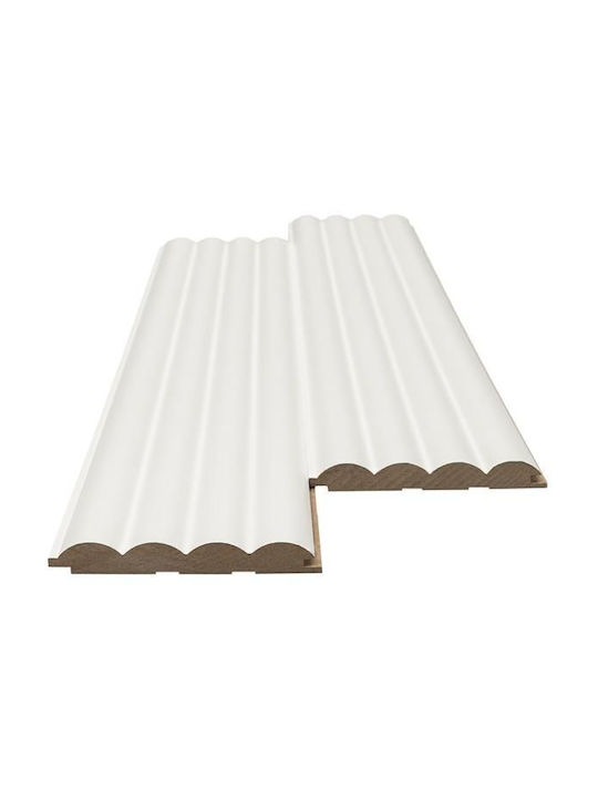 MDF Paneel 3D Lamellen 802040 Wave St 16 119 2750mm Weiß Newplan