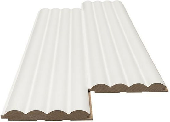 Mdf Panel 3d Πηχακια 802040 Wave St 16 119 2750mm White Newplan Mdf Panel 3d Πηχακια 802040 Wave St 16 119 2750mm White Newplan