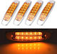 4 Stück Mk-338 DC12-24V LKW 12LEDs Seitenmarkierungsleuchte Gelbes Licht