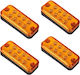 4 Stück Seitenleuchte 10-30V 8 LED Gelbes Licht