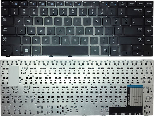 Tastatură laptop tastatură greacă Samsung Np370r4e 370r4e Np370r4e Np450r4e Np455r5j Np450r4v Np470r4e Np275e4v Np450r4q Np455r4j Np530u4e Us negru cod Oem 40437us