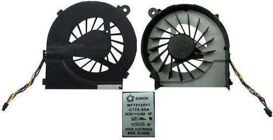 Ανεμιστηράκι Laptop Cpu Cooling Fan Hp 250 G1 Mf75120v1 4pin Oem Κωδ 80154