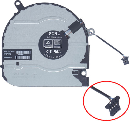 Laptop CPU Cooling Fan for HP Envy X360 15m-eu 15m-es 15t-es 15z-eu 15-eu M45465-001 Fna3 Dfs5k22b05673a Eg50040s1-1c400-s9a Eg50040s1-1c410-s9a Tpn-w149 Tpn-w150 4pin Code 81108