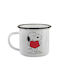 Snoopy Take My Heart Enamel Mug Black Rim 360ml