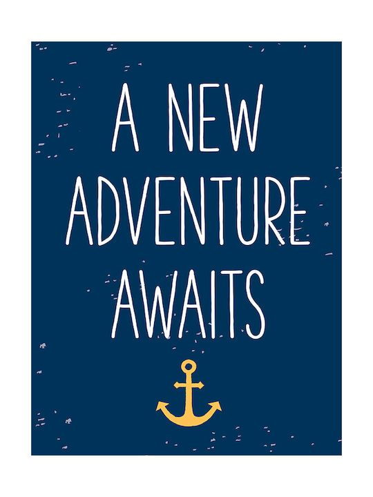 Παιδικό Κάδρο A New Adventure Awaits με Λευκή Κορνίζα από Πλαστικό 21x30εκ.