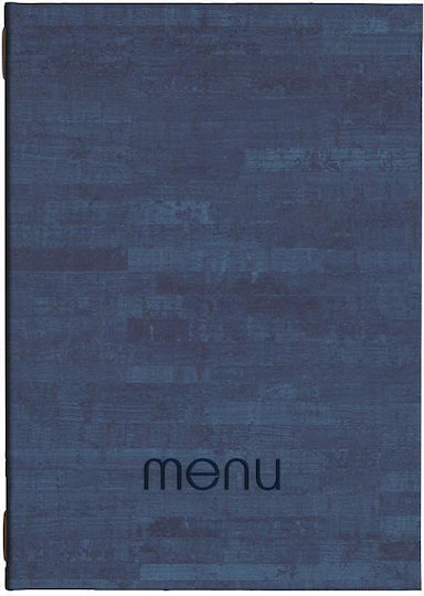 Next Menü-Halter aus PU-Leder in Blau Farbe 23x32 cm Cork