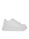 Adidași Flatforms Pentru Femei Albă