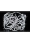Silver-Plated Art Deco Vintage Bracelet Austrian Crystals Tiana Circumference 18.2cm Width 4.5cm