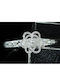 Silver-Plated Bracelet with Crystal Flowers Austrian Crystals Fendra Circumference 20-24 Flexible Size Crystal Flower 2.5 X 2.5 cm