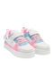 Gioiello Kids Sneakers with Scratch White-Pink-Blue