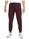 Sportswear Tech Fleece Sweatpants with Elastic Burgundy