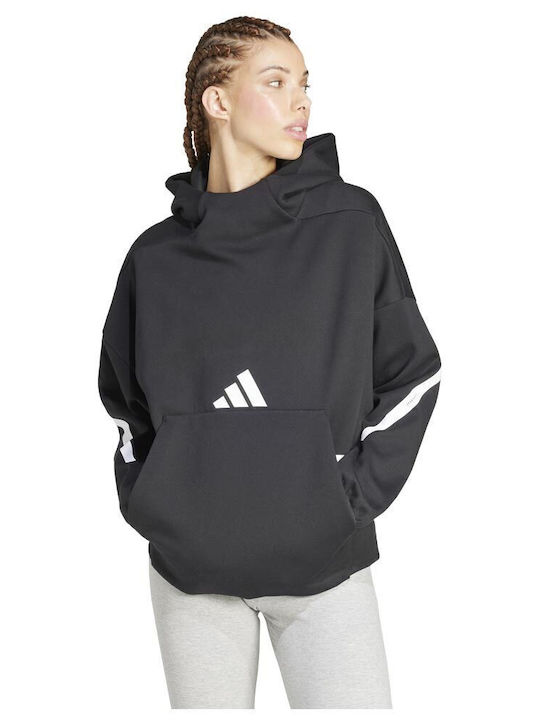 adidas Γυναικείο Φούτερ με Κουκούλα Μαύρο JJ4760