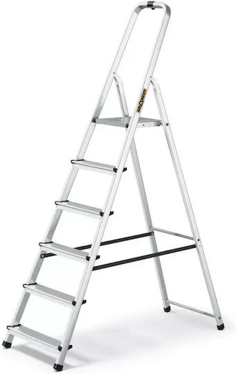 Drabest Scară Aluminiu cu 5+1 Trepte