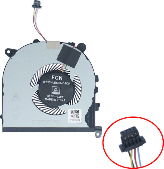 Ανεμιστηράκι Laptop Cpu Cooling Fan Dell Xps 15 9560 9570 7590 Precision 5520 0vj2hc Vj2hc 0tk9j1 Tk9j1 Κωδ 80494