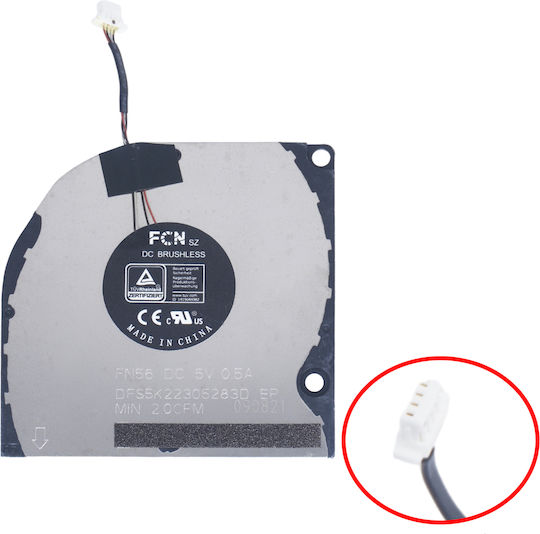 Ανεμιστηράκι Laptop Cpu Cooling Fan Dell Latitude 7320 E7320 2-in-1 0xcnhg Xcnhg Fn56 Dfs5k22305283d At30r002dtl 4pin Κωδ.81154