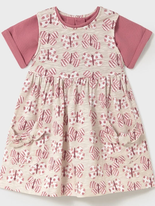 Kinderkleid Kurzärmelig Set mit Bluse Pink
