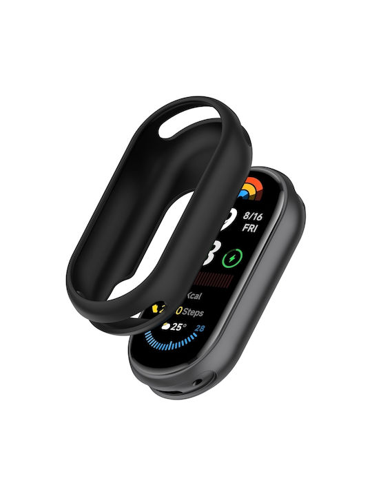 Xiaomi Mi Band 8 NFC Glossy Surface Silicone Case Black