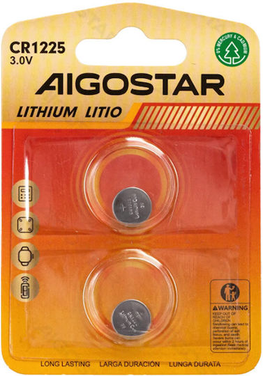 Aigostar Batterien Lithium für Uhren CR1225 3V 2Stück