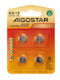 Aigostar Αλκαλικές Μπαταρίες Ρολογιών LR1130 / LR54 1.5V 4τμχ