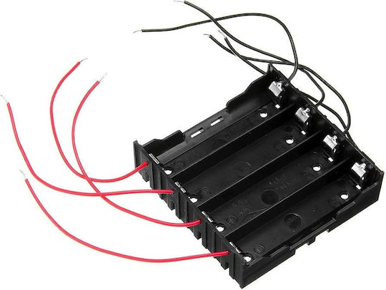 4x 18650 Batteriehalter Anschlusskontakte Lose Drähte