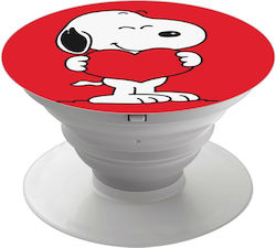 Snoopy Takemy Heart Phone Holders Stand Λευκό Β...