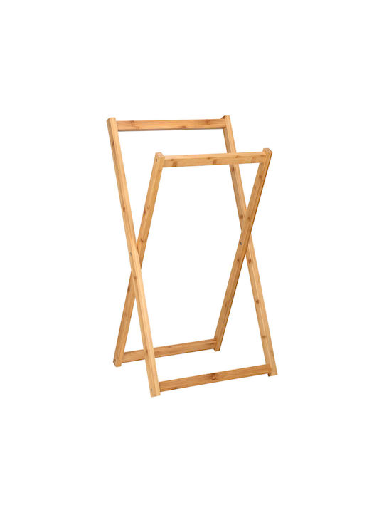 Estia Bamboo Essentials Ράγα Μπάνιου Μονή Επιτοίχια με Βίδες ​44.5x82cm Ασημί