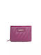 Small Leather Women's Wallet Classic with RFID Pink
