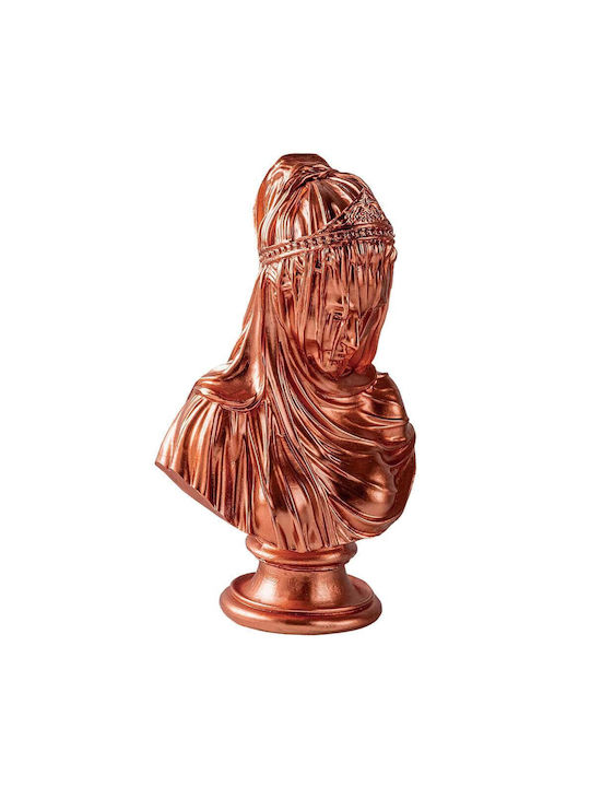 Διακοσμητική Προτομή 565tnl1353 20x15x35cm Copper Aberto Design Πολυέστερ