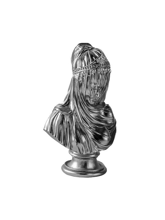 Decorative Bust 565tnl1354 20x15x35cm Silver Aberto Design Polyester