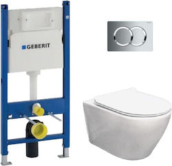 Geberit Wall-Mounted Toilet with Flush Geberit Wall-Mounted Toilet with Flush