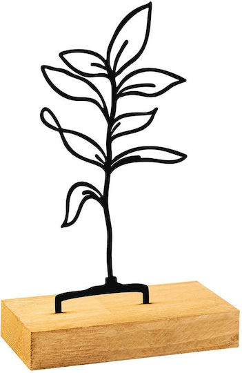Διακοσμητικό Επιτραπέζιο Sapling 565tnl1241 28x8x17cm Natural-black Aberto Design Μέταλλο Ξύλο