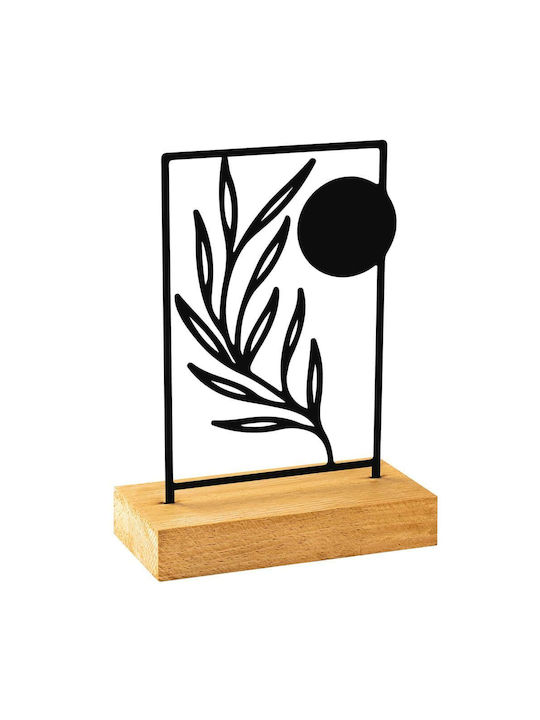 Dekoratives Tischobjekt Sunrise 565tnl1243 24x8x17cm Natur-schwarz Aberto Design Metall Holz