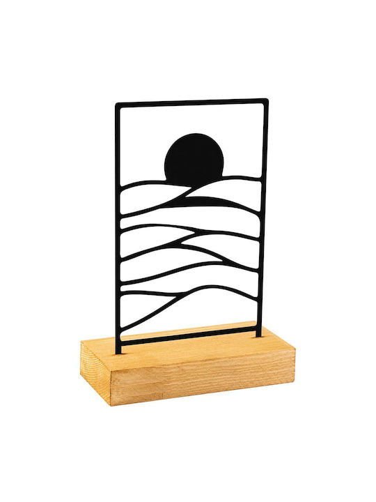 Dekoratives Tisch-Objekt Horizon 565tnl1242 24x8x17cm Natur-schwarz Aberto Design Metall Holz