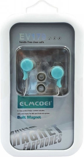 EV-179 In-Ear Freisprecheinrichtung Kopfhörer mit Stecker 3.5mm Hellblau