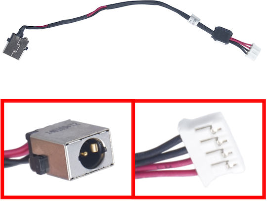 DC Power Jack Socket Plug Acer Aspire E1-570 E1-570g E1-570p E1-570-4457 E1-570-6620 Z5we1 Dc30100ps00 50.mepn2.002 Cable 15.5cm 4pins Code 31000