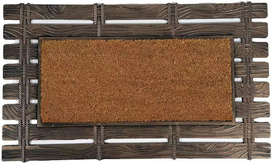 Sdim Entrance Mat Coir Rubber Non-Slip Backing Barracuda 001 Natural 45x75cm