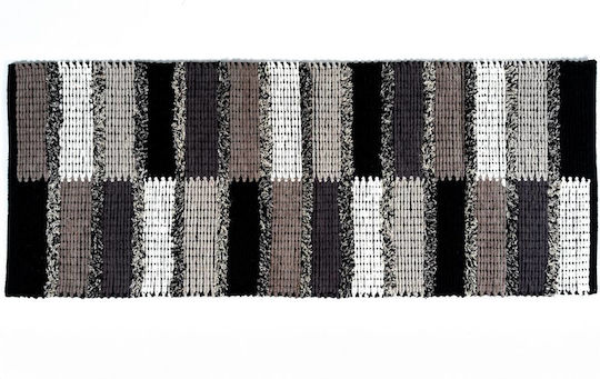 Sdim Cotton Kitchen Rug Seema 004 Black Grey 55x140cm