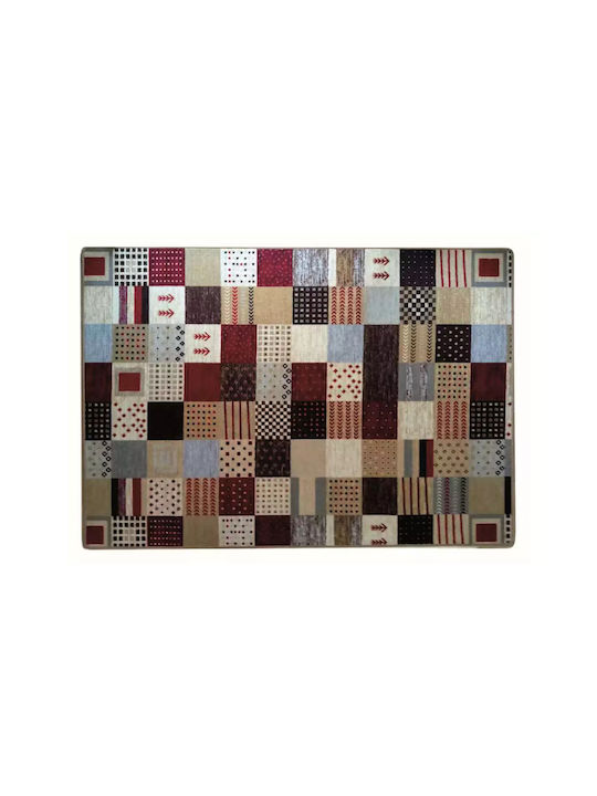 Sdim Μοκέτα Αντιολισθητικό Υπόστρωμα Patchwork 001κόκκινο-καφέ 150x200cm Sdim Μοκέτα Αντιολισθητικό Υπόστρωμα Patchwork 001κόκκινο-καφέ 150x200cm