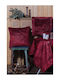 Placemats Pls-tb1084 Velvet Leather Red Wine Velvet Leather 100%pol 100×100 Liolios Home