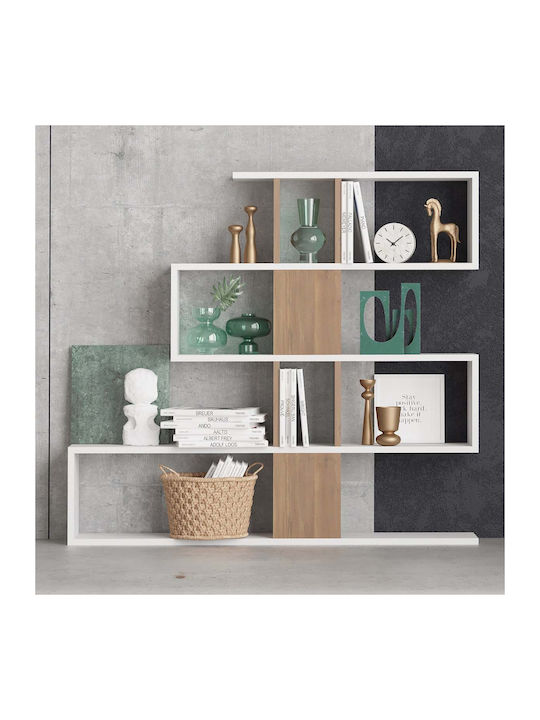 Βιβλιοθήκη A-g Karlin White Walnut 120x20x109εκ.
